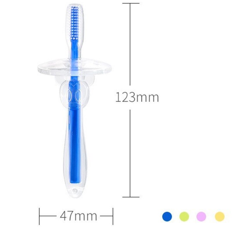 1PC bebé suave silicona entrenamiento cepillo de dientes chico niños Dental Cuidado Dental cepillo de dientes herramienta bebé chico cepillo de dientes artículos de bebé