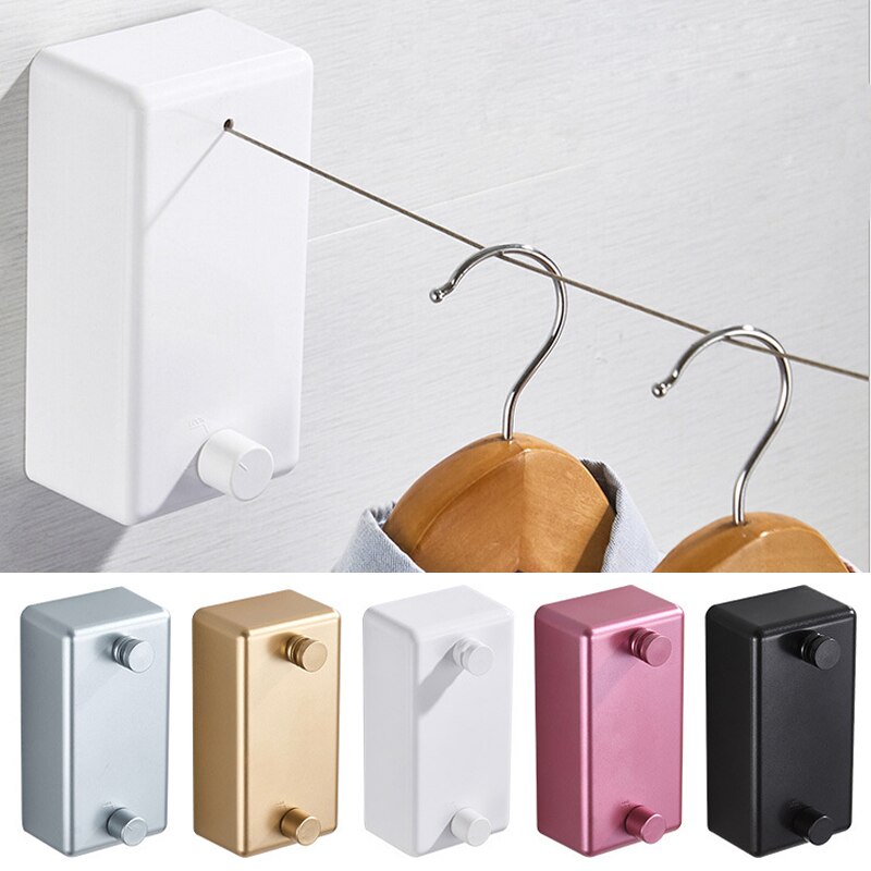 Home 4.2M Steel Wire Invisible Wall Hanger Indoor Retractable Solid Clothesline Retractable Clothesline Clothes Dryer