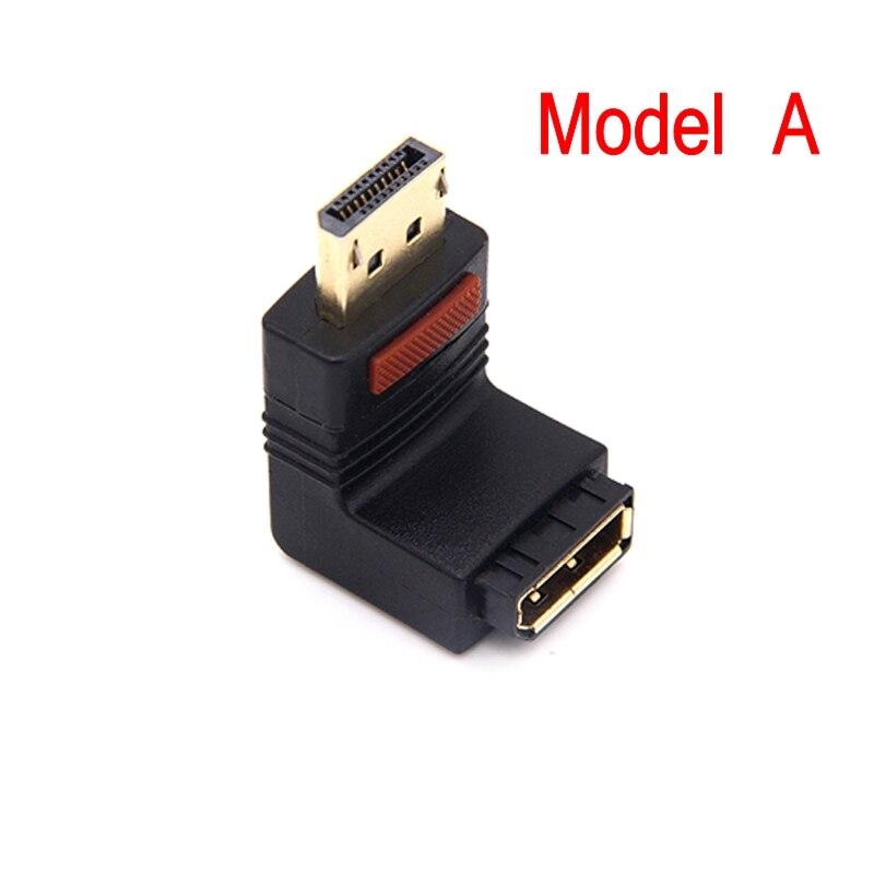 UP down Displayport adapter Right angled DP adapter 4k/60Hz 2K/144Hz pass through 90 degree Angle Displayport 1.2 converter: Model A