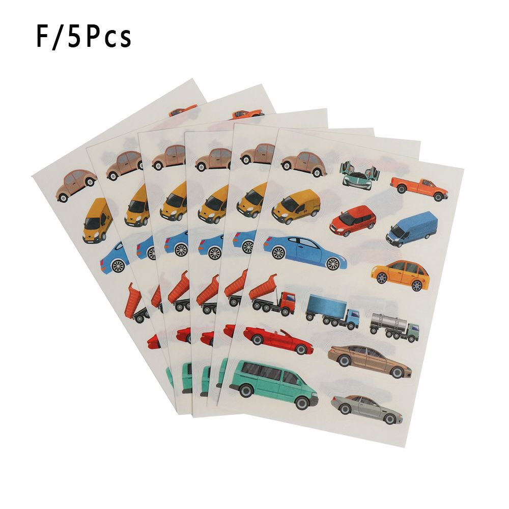 1/5 Pcs DIY Intelligence Route Mark Adhesive Safety Education Traffic Sticker Study Road Signs Tool Railway Road Tape: -F-5Pcs