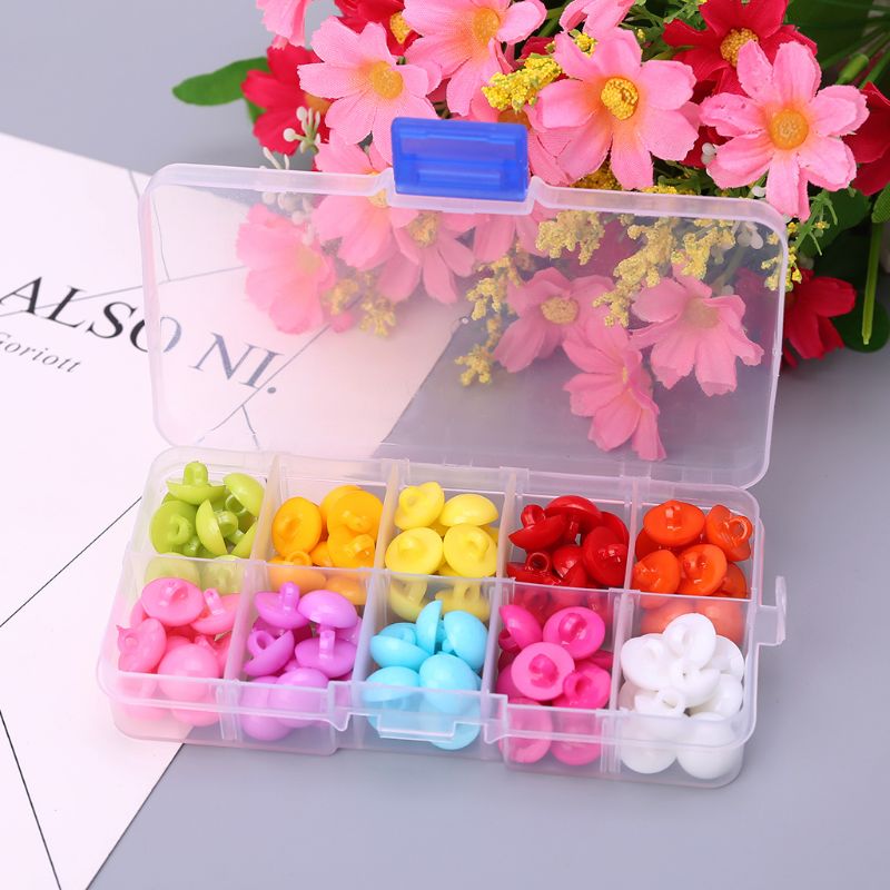 100pcs 12.5mm Round Mushroom Domed Shank Buttons Sewing Scrapbooking Craft DIY Accessories 54DF
