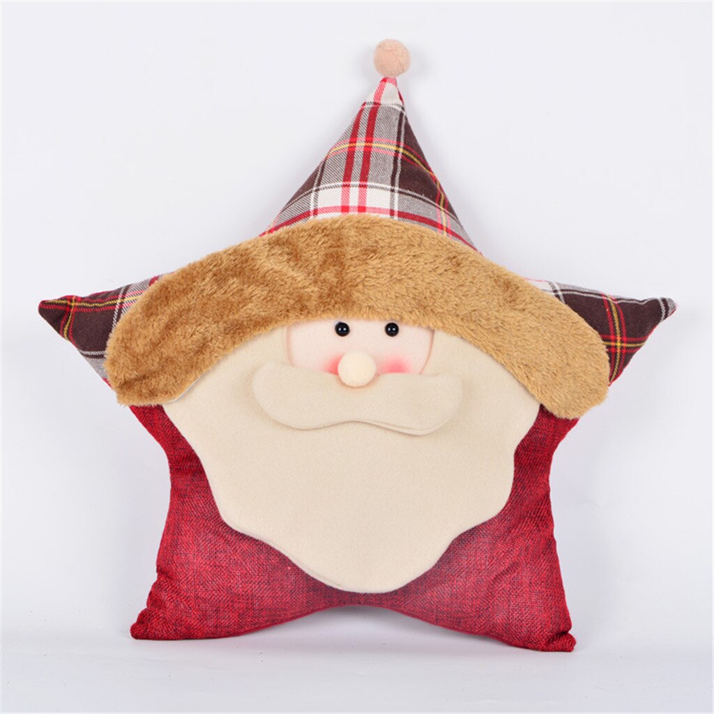 Kerst Doek Katoen Zacht Kussen Sofa Taille Pad Gooi Pad Woondecoratie Kussen Nieuwjaar Home Decor Cojines Decorativos Para