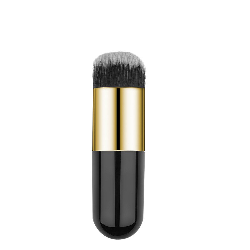 1Pcs Houten Foundation Cosmetische Wenkbrauw Oogschaduw Brush Foundation Brush Draagbare Professionele Zachte Make-Up Borstel: Black1