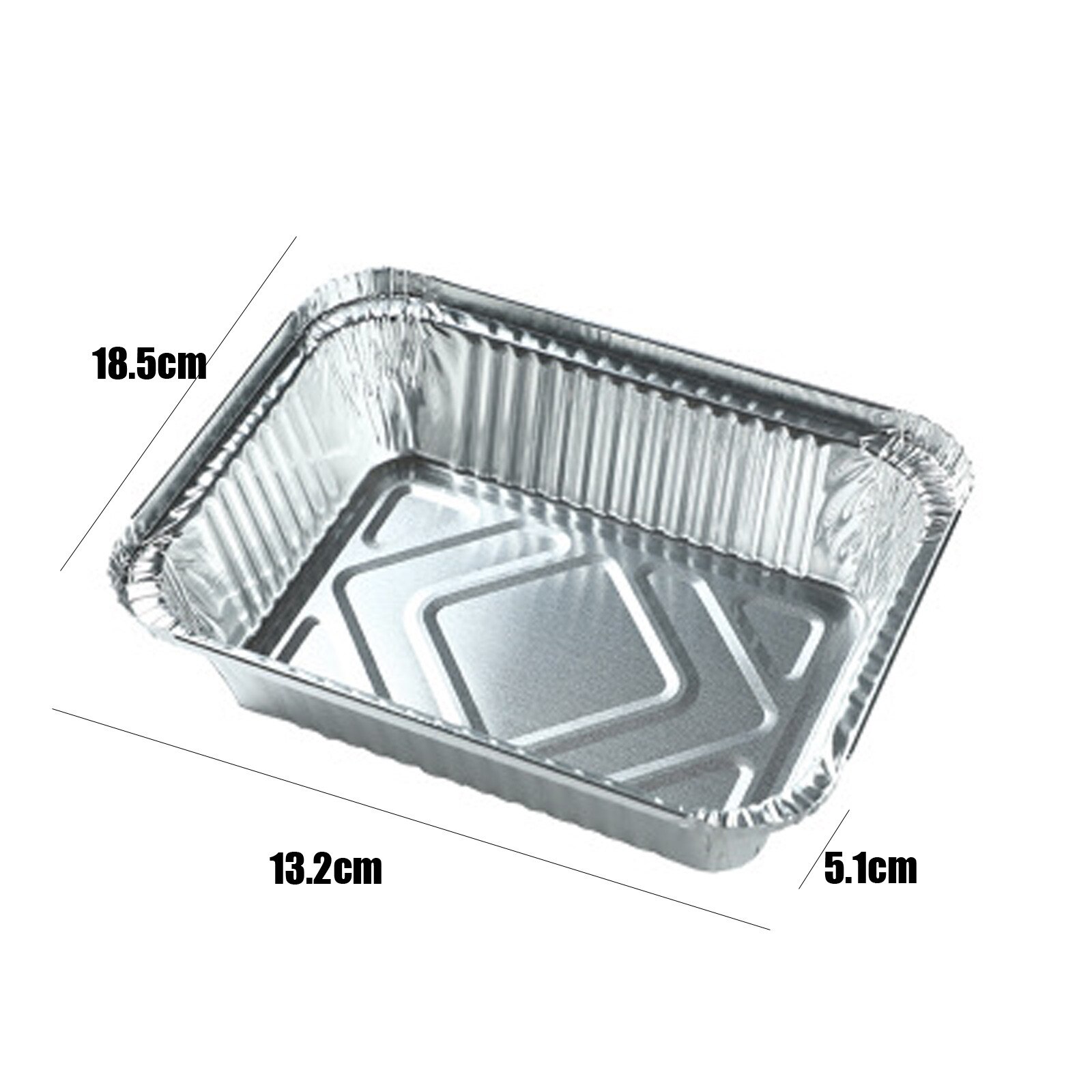 20Pc Wegwerp Aluminiumfolie Voor Barbecue Aluminiumfolie Pannen Aluminiumfolie Bakken Pan Praktisch Lade Voedsel Take-Out container C19: 680ML