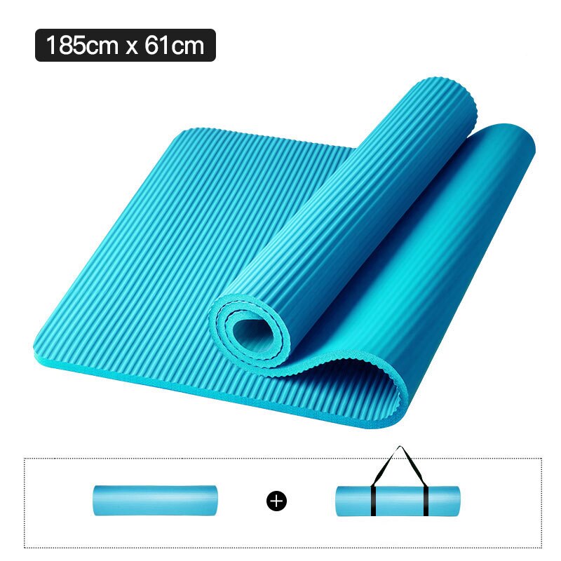 NBR 10mm 15mm di spessore tappetino Yoga coperta antiscivolo casa palestra Sport Esterilla salute perdere peso Fitness Mat s esercizio Pad per le donne