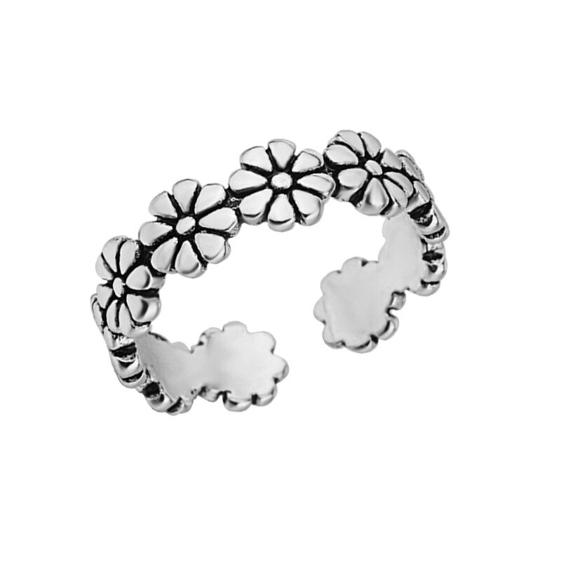 Persönlichkeit gotisch Jahrgang Blume Ringe Für Frauen Braut Hochzeit Engagement Punk Resizable Antike Ringe Felsen Schmuck