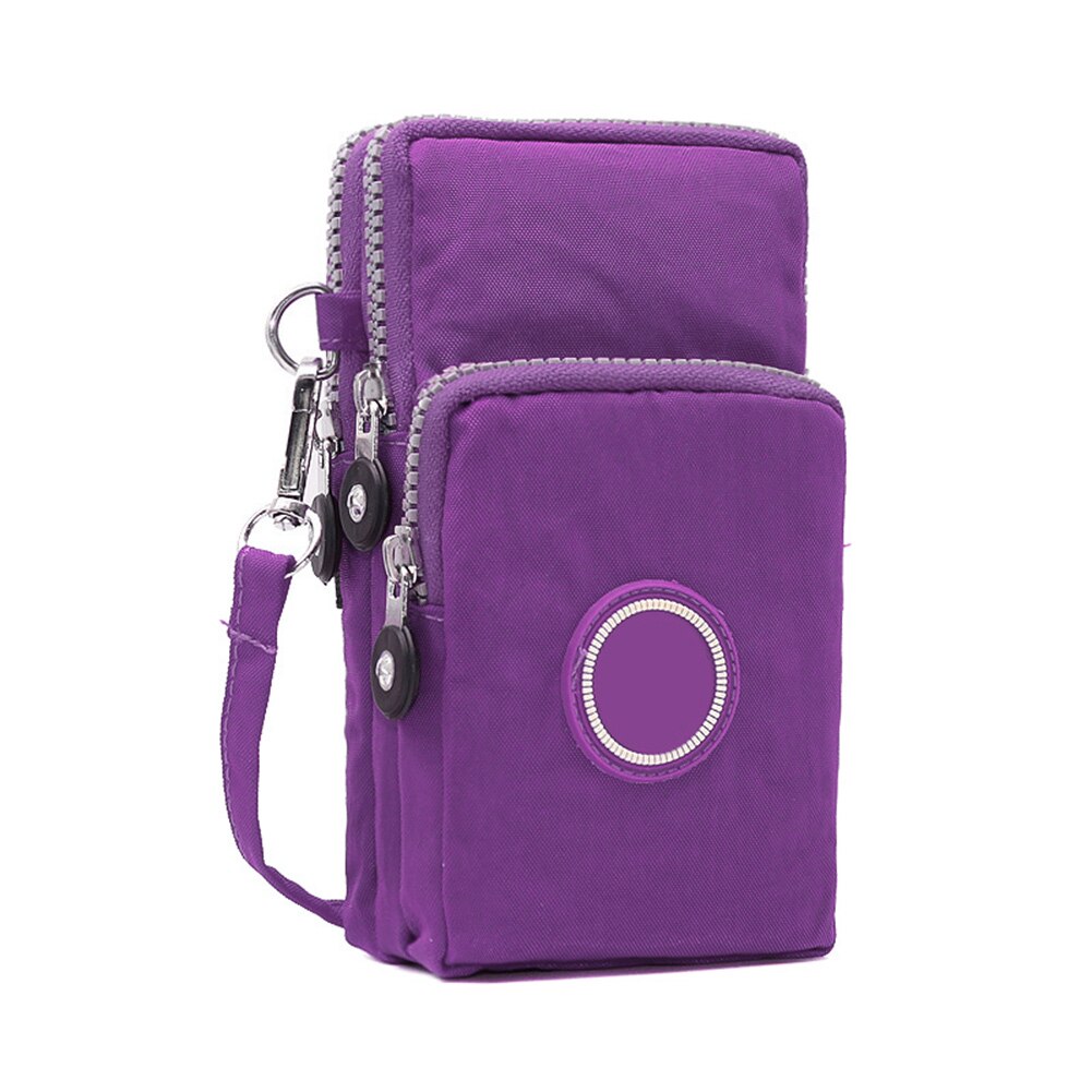 Dames messenger crossbody tas portemonnee handtas telefoonhoesje rits casual schoudertas portemonnee sci 88: Donkerpaars