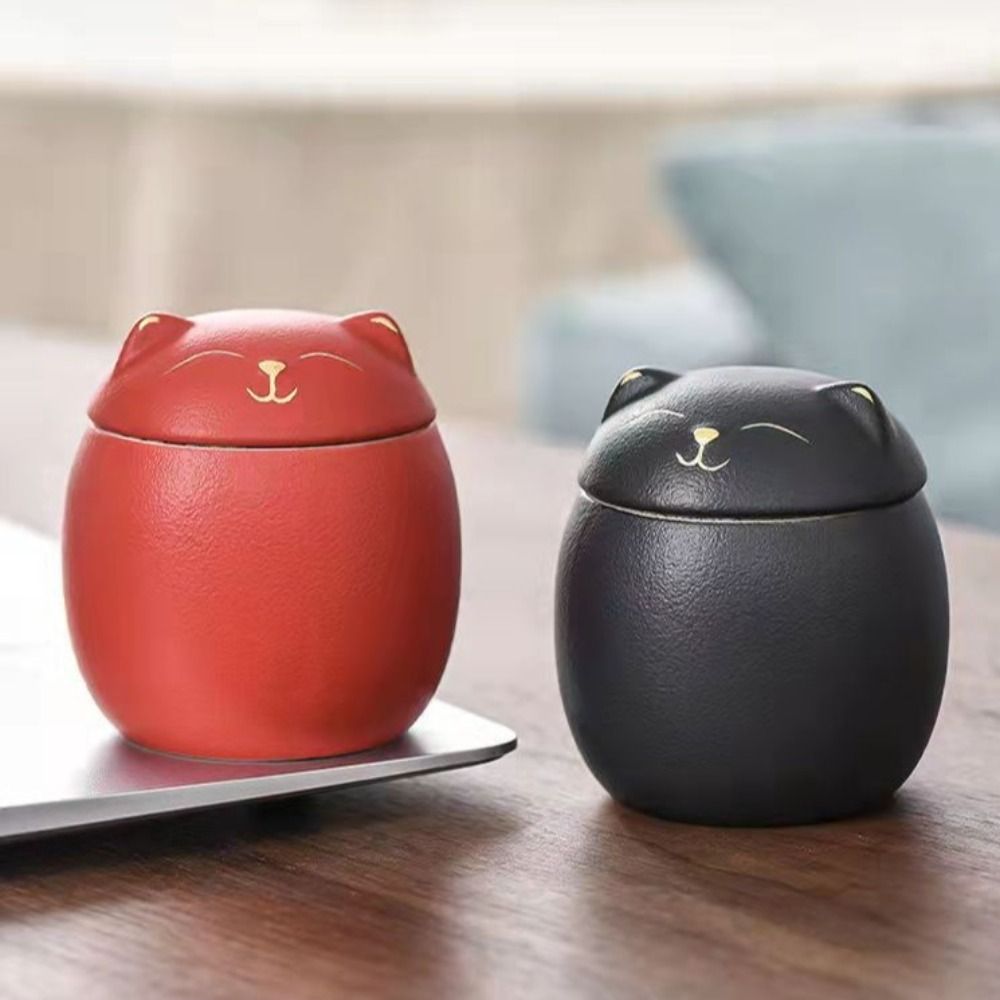 Ceramic Funeral Urn for Pets 200ml Dog/Cat Shape Ashes Storage Box Memorials with Lid Dog Cat Cremation Urns Dog Supplies