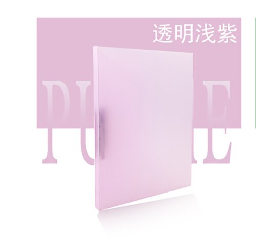 EZONE A4 Transparent File Folder Plastic Candy Color Folder Loose-leaf Clip File Office Paper Storage Bag Office Stationery: Pink