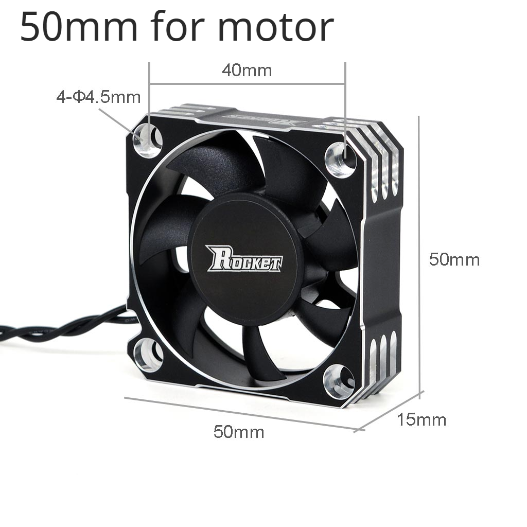 SURPASS Rocket Metal Cooling Fan Motor 25mm 30mm 35mm 40mm 50mm Aluminum Cool Fan Heat Sink Fan Cover for 3650 540 RC Motor ESC: Dark Grey