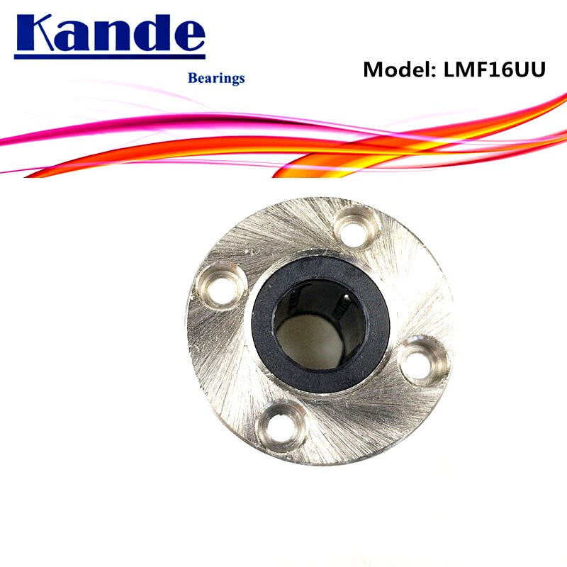 LMF16 UU 1pcs/lot LMF16UU Round Flange Linear Ball Bearing 16mm LMF16 For 3D printer SMF16UU Kande Bearings