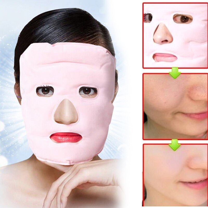 Beauty Face-lift Mask Tourmaline Magnetic Therapy Massage Moisturizing Reusable Face Mask SEC88