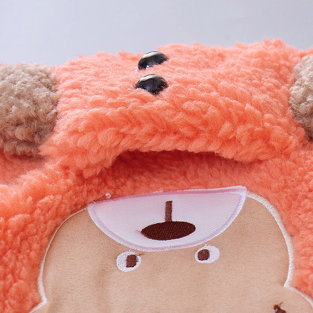 Cute Baby Ear Coat Autumn Winter Fleece Children's Sweaterr Boys And Girls Hoodie Jacket Baby Girl Winter Coat Color Matching