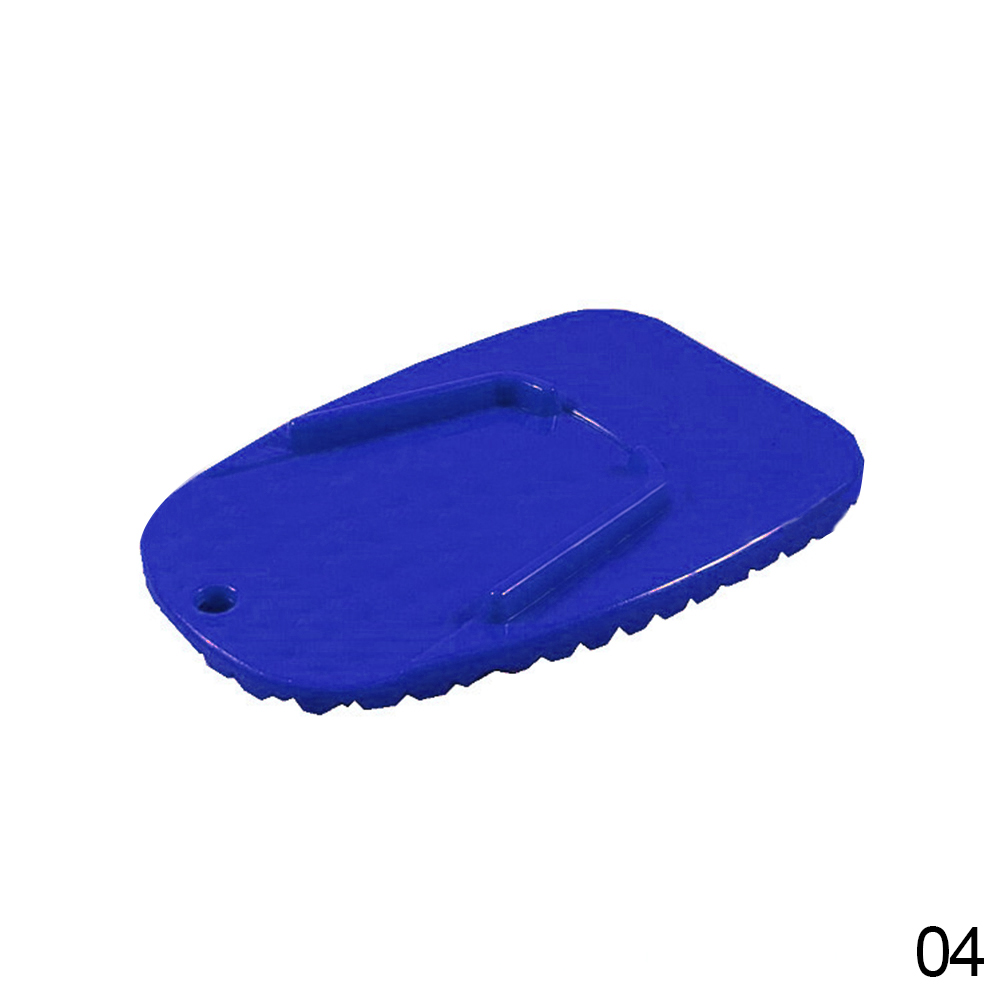 1 st Zwart Universele Motorfiets Plastic Zijstandaard Moto Bike Kickstand antislip Plaat Side Extension Ondersteuning Voet Pad Base: Blauw