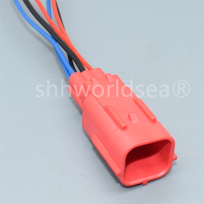 1 Juego de enchufe de diagnóstico OBD de coche rojo de 6 pines macho hembra enchufe Universal automático conector automotriz cubierta de protección de MWTPB-06-1A-R