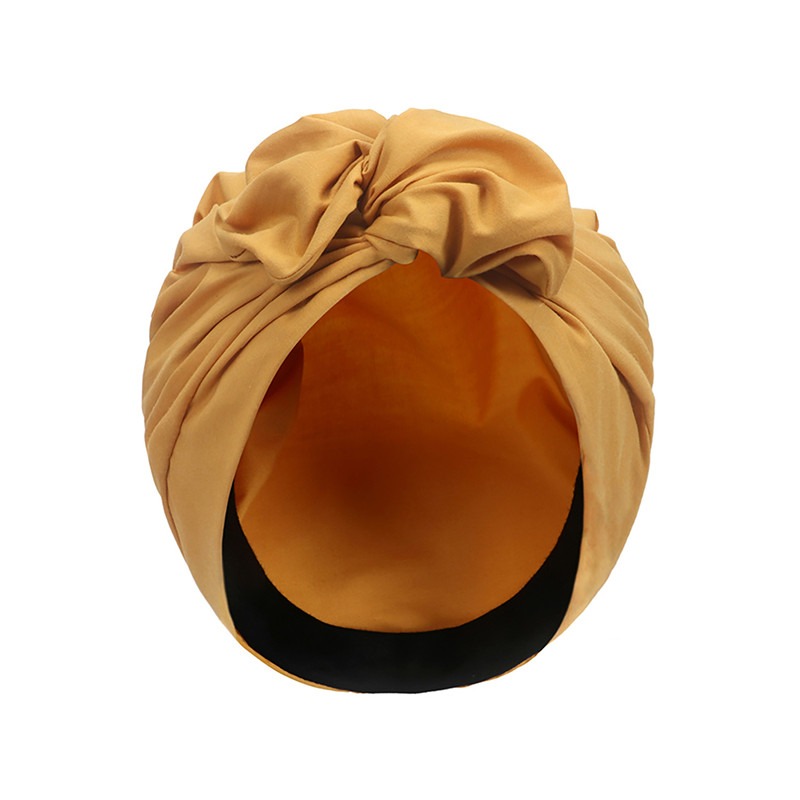 Gorro turbante Vintage francés, Bandana femenina a la , diadema para mujer, gorro para cubrir el cabello, envolturas para la cabeza para mujer, pañuelo musulmán para la cabeza: Red brown
