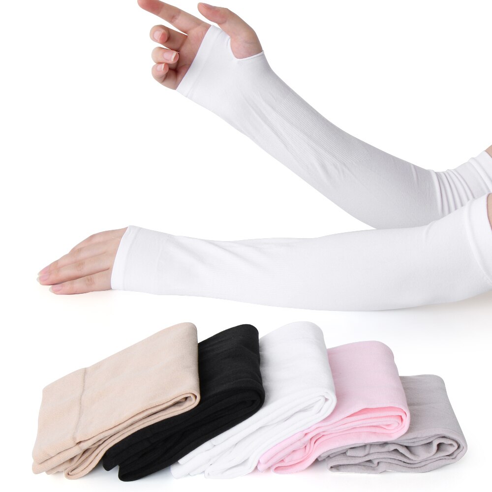 2 uds mangas de brazo calentadores de seguridad deportiva para correr sol UV protección de mano cubierta de manga calentador de enfriamiento para ciclismo, pesca de Golf
