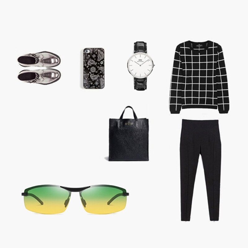 Anti-Glare HD-Lens Clear Night Vision Sunglasses Daytime Polarized Copper and Yellow Tint Night Driving Glasses for Men