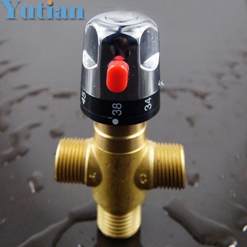 HOTAAN Brand Newest Retail - Brass Thermostatic Mixing Valve, Pipe Thermostat Valve, Control the Mixing Water Temperature