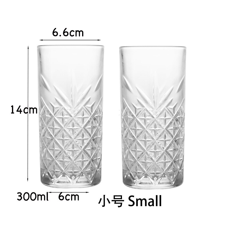 2PCS Highball Glasses Barware Collins Tumbler for Water, Juice, Beer, and Cocktail Set of 2: Small 300ml Set of 2