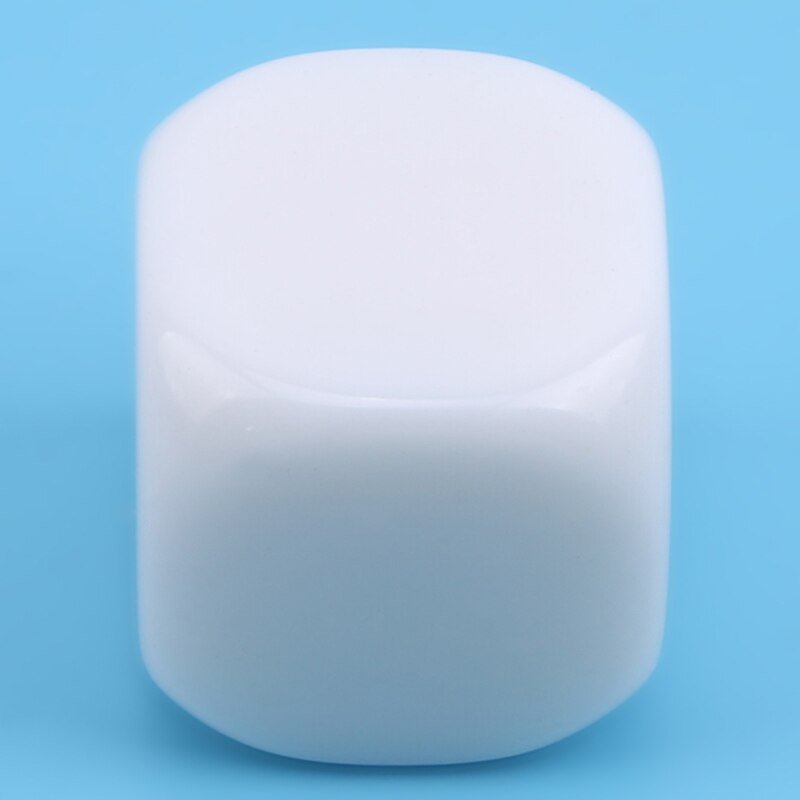 10 Stks/pak 15Mm Wit Glad Afgeronde Hoek Blanco Dobbelstenen Opaque Zes Zijdige D6 Dobbelstenen Voor Bordspellen Plezier En onderwijs Educatief Speelgoed