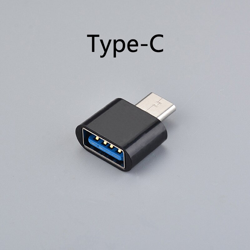 Mini Otg Type C Naar Usb Adapter Universele Adaptador Usb Converter Voor Macbook Gegevensoverdracht Aansluiten Externe Apparaat: Black Type-C OTG