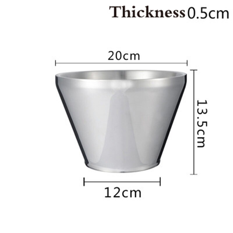Stainless steel portable ice bucket with ice clip bar KTV beer red wine champagne ice bucket commercial ice bucket: 8