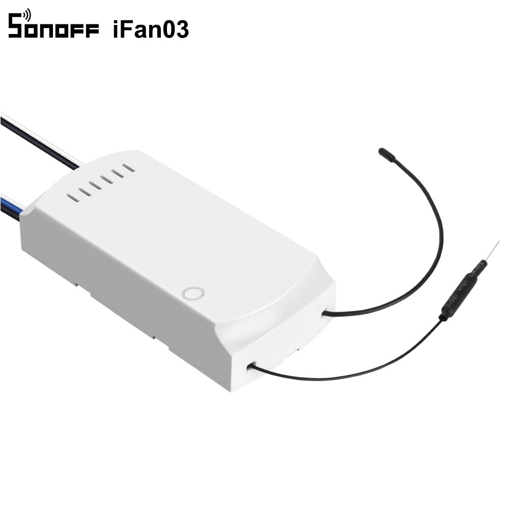 SONOFF-interruptor inteligente Itead iFan03/iFan04, controlador de luz y ventilador de techo, 433mhz, RF, Control remoto para casa inteligente