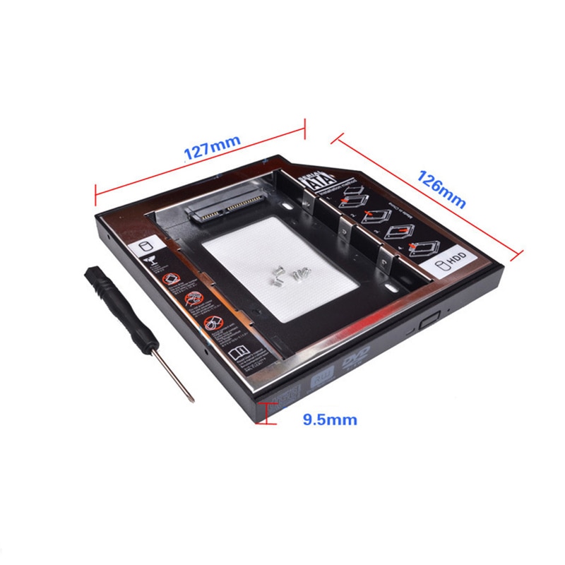 SSD SATA3 2.5 pouces 240GB disque dur et lecteur 2.5 "120 GB SSD et 9.5mm universel SATA 3.0 2nd boîtier SSD pour ordinateur portable WEIJINTO