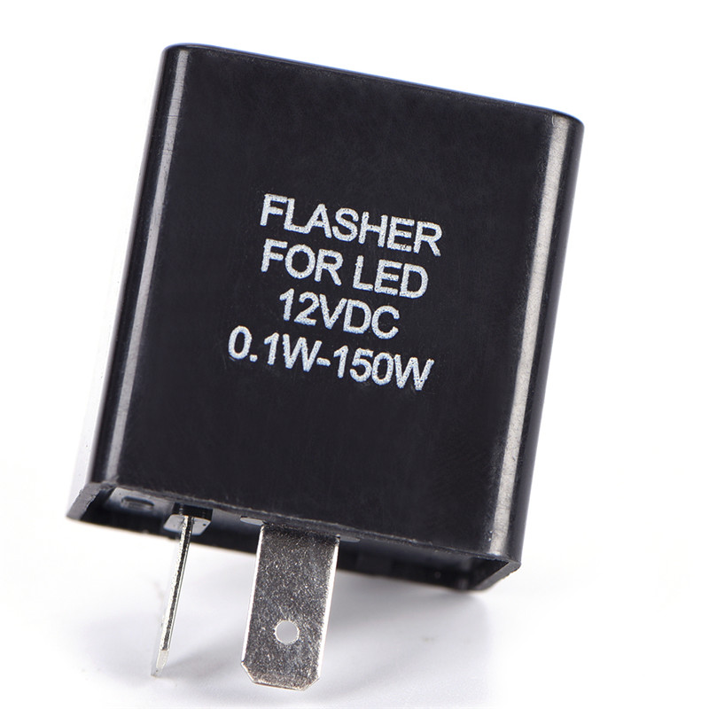 2 Pin Auto Motorfiets Led Flasher Relais 12V Universele Elektronische Verstelbare Freauency Led Richtingaanwijzer Blinker Flasher Relais