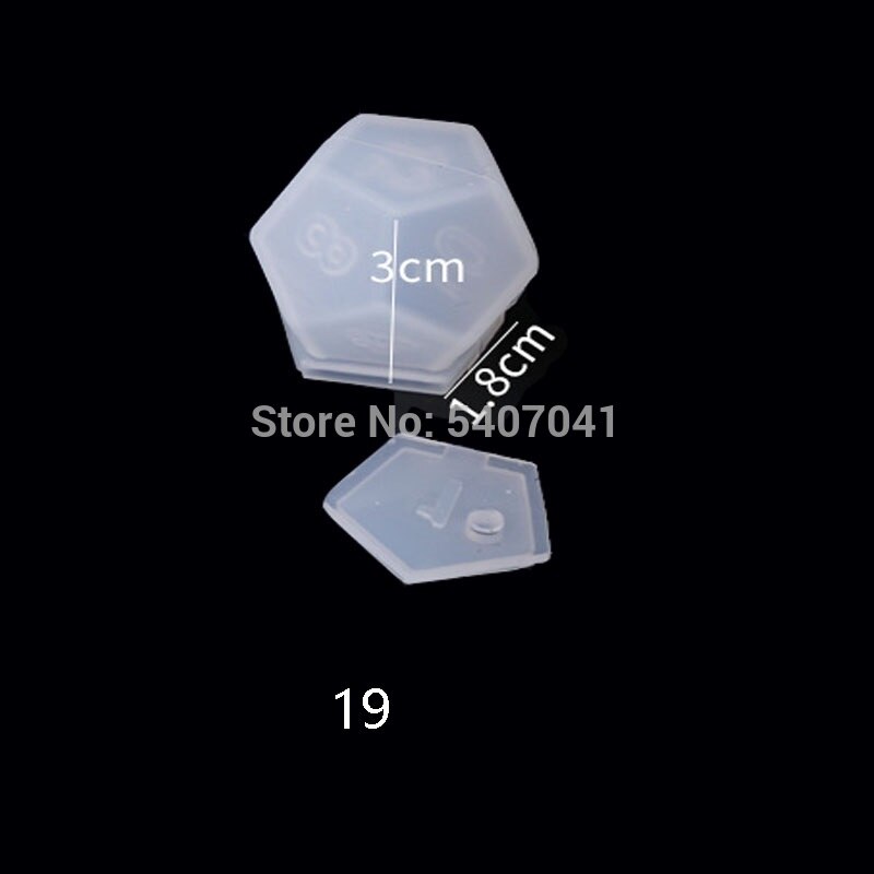 19 sztuk kostki żywiczne formy formy gamer-narzędzia kości filet kształt multi-spec formy silikonowe podejmowania: 19