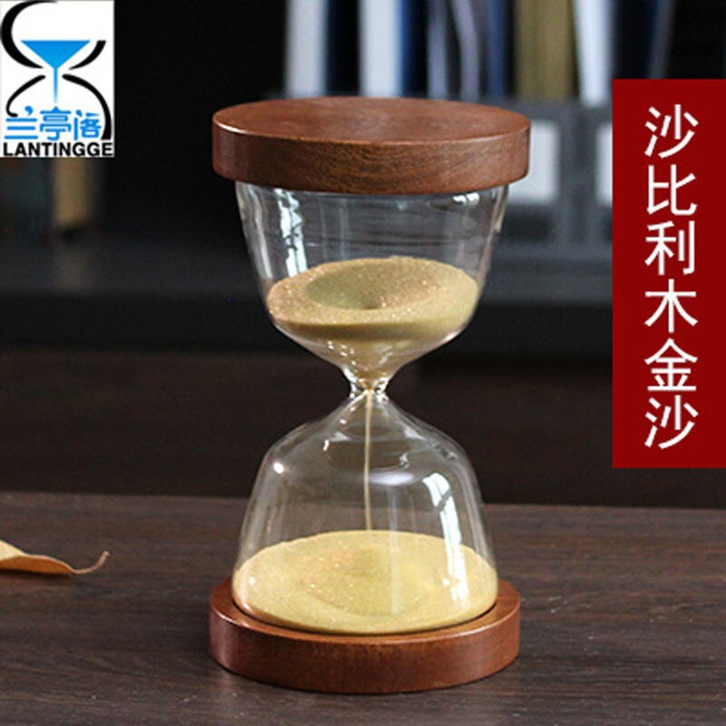 Sablier en bois et verre, 15 Minutes, horloge de sable, Style nordique, beau, , ornement de bureau, maison, pour enfants, minuterie de sable: Color H