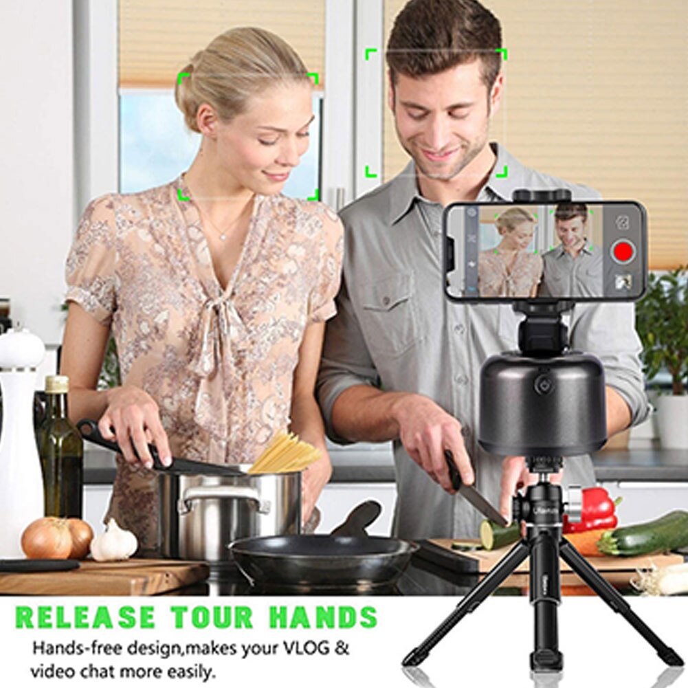 Auto Face Tracker Apai Genie 360 support de suivi intelligent du visage rotatif, trépied Selfie pour Vlog Tiktok prise de vue vidéo Flexible