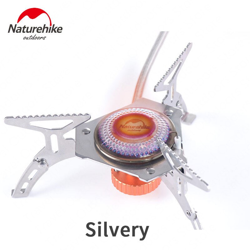 Naturehike Split Outdoor Burner Stove Collapsible Camping Kitchen Cylinder Propane Grill Gas Picnic Wind shield Camping Pot