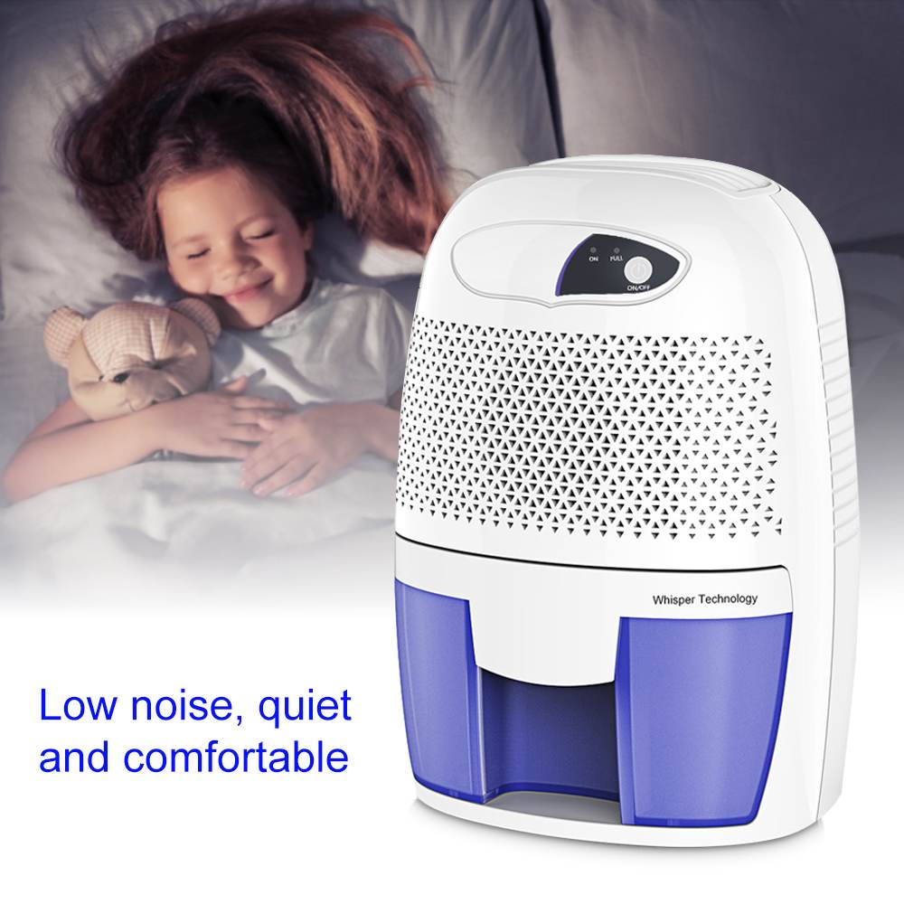 Mini secador de aire eléctrico absorbente, deshumidificador de humedad con tanque de agua de 500ML para el hogar, dormitorio, cocina y oficina