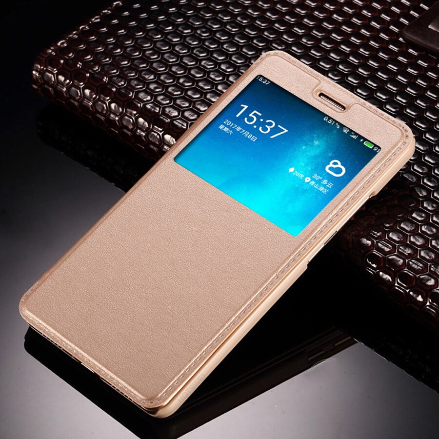 HOTSWEI Case for Xiaomi Redmi 4A Global Version 32GB 16GB Case Window View Leather Flip Cover for Xiaomi Redmi 4A Cases