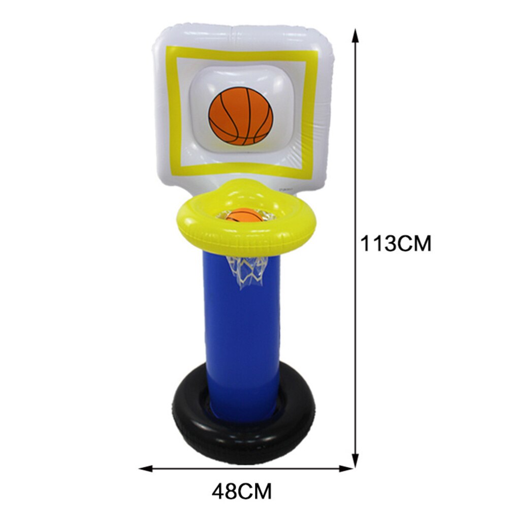 1pc Inflatable Toy Durable Portable Cartoon Sports Toy Basketball Hoop Basketball Stand for Garden Outdoor