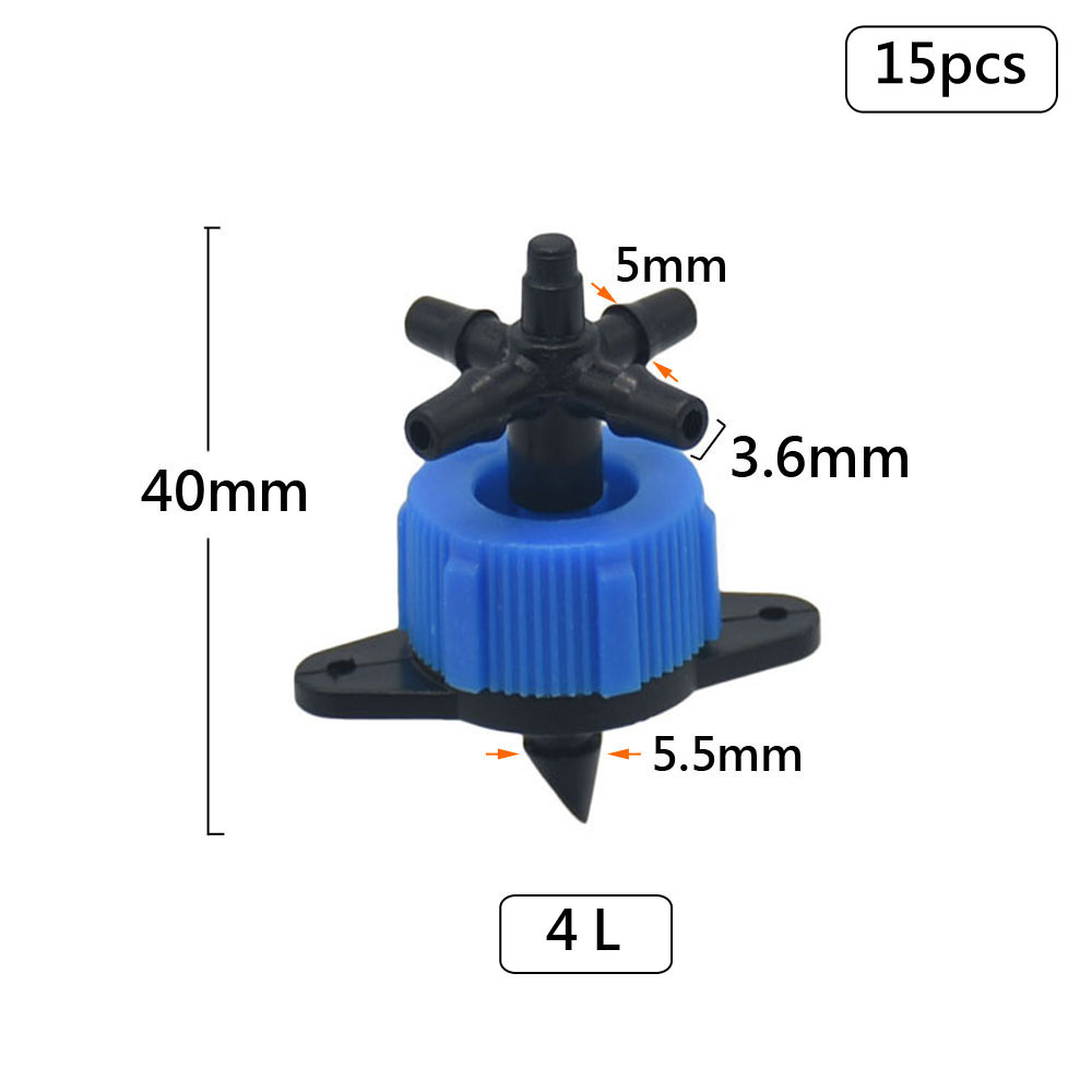 2L 4L 8L Dripper Arrow Dropper Irrigation Connector 3/5mm 2/4-Way Drip Arrow Greenhouse Drip Irrigation System: Orange