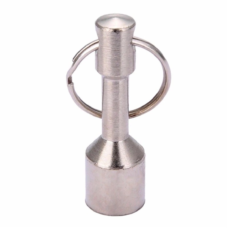 Silver färg test superstark metall magnet check nyckelring delad ring ficka nyckelring hängande hållare portabelt utomhusverktyg