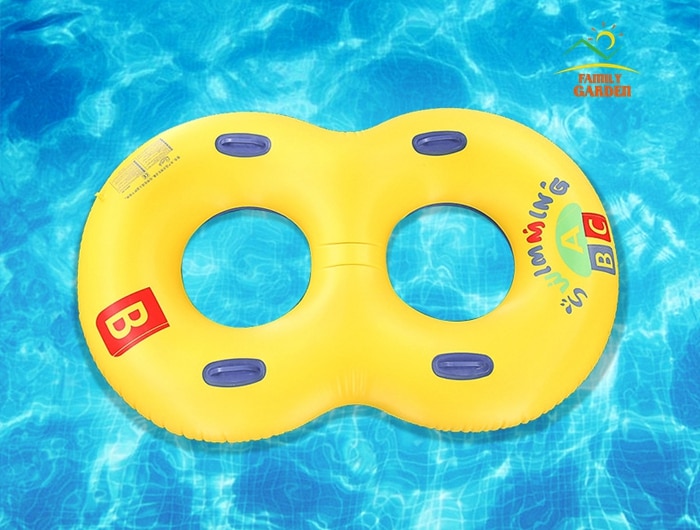 Inflatable Two People Lovers Couples Swimming Ring Circle Double Mommy And Child Swim Rings Pool Float Chair Seat Like Number 8