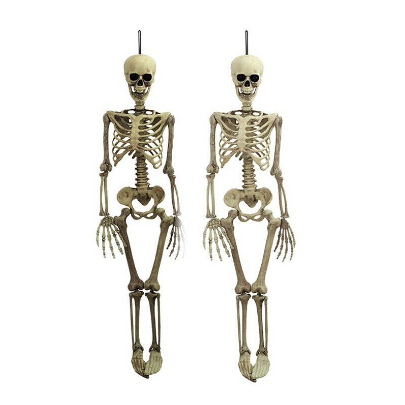 40cm halloween fuldt menneskeligt skelet kranium hjemsøgt hus joke prop dekoration kranium krop hjemsøgt hus joke prop dekoration