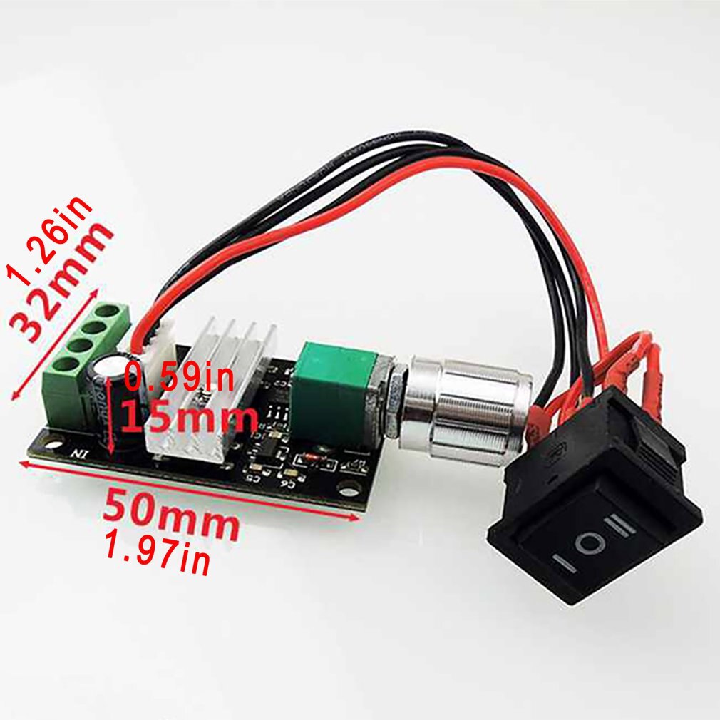 1pcs DC 6V 12V 24V 28V 3A PWM Motor Speed Controller Adjustable Speed DC Motor Driver Forward Reverse Switch
