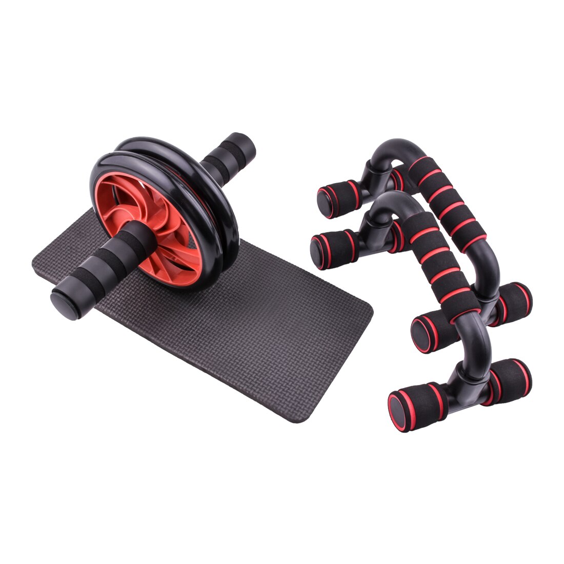 Push-up bar ab krafthjul rullmaskin hopprep träningsställ träning hem gym fitnessutrustning magmuskler tränare: Klar