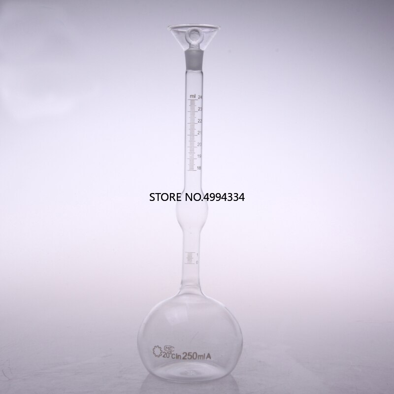 250ml Solid pycnometer Glass pyknometer