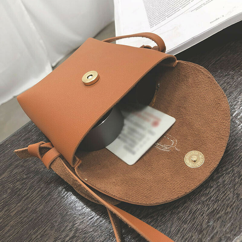 Mini bolso de hombro de piel sintética para niños y niñas, bolsa de mensajero informal con lazo de perro bonito