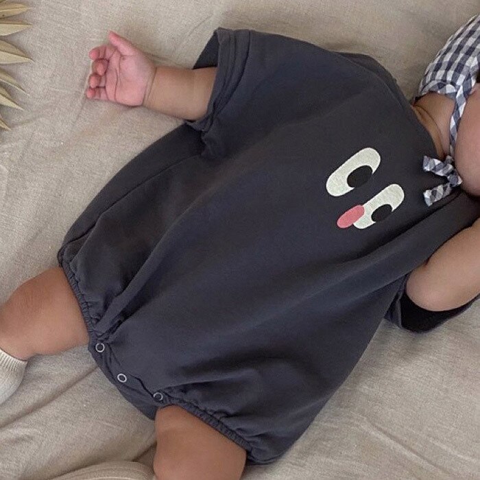 Baby rompertje van katoen met korte mouwen, baby jongens en meisjes, grappige cartoon print babykleding 0-24m