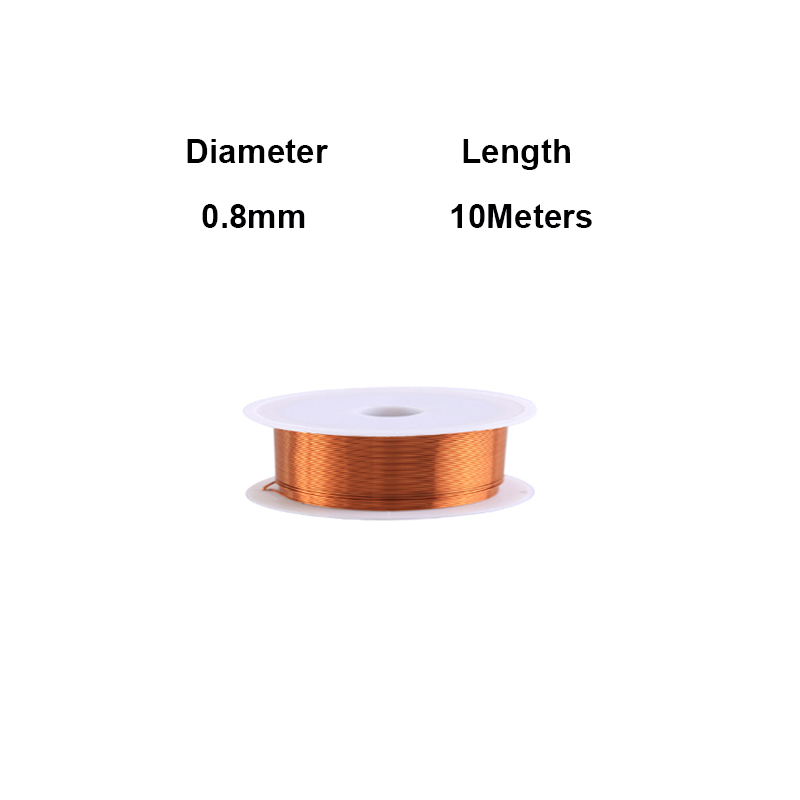 Bobine de fil de cuivre 10-100m, câble de fil de cuivre 0.06mm - 1.0mm, fil magnétique, fil de bobine de cuivre émaillé, fil d'enroulement en cuivre émaillé: Argent