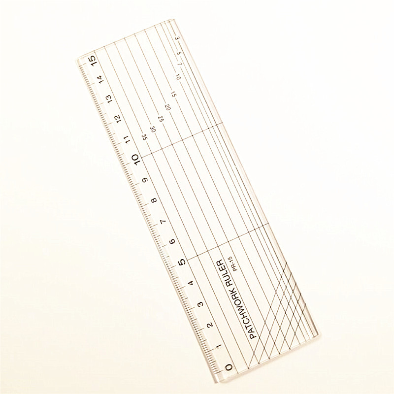 1pcs Plastic Sewing Tailor Ruler Patchwork Straight Ruler Yardstick Quilting Measure Ruler DIY Sewing Drawing Ruler Too: 5x15cm S3