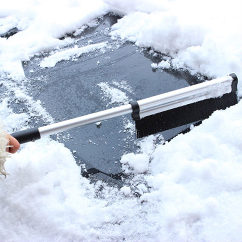 Raspador de hielo para parabrisas de coche, cepillo extensible de acero inoxidable, herramienta de limpieza, escoba, accesorios de lavado