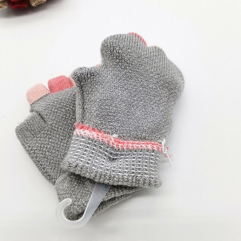 Bebê crianças menino menina bonito dos desenhos animados inverno quente outwear malha macio adorável luvas luvas luvas para o bebê 10-24months